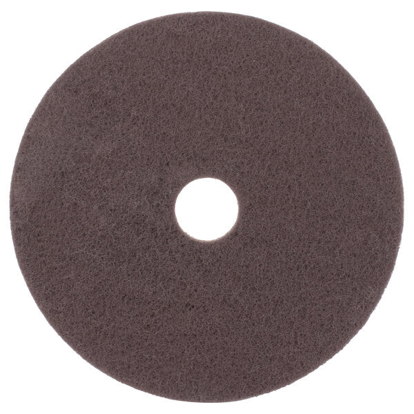 3M 7100 12" Brown Stripping Floor Pad - 5/Case