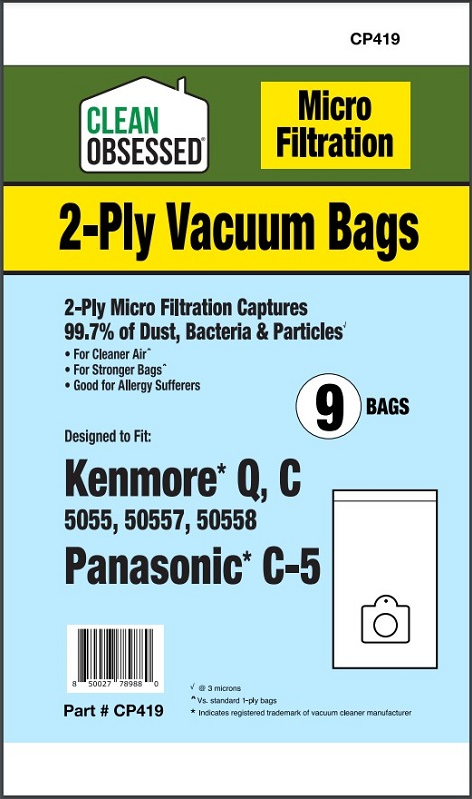KENMORE TYPE C MICRO PAPER BAGS, 9/PK