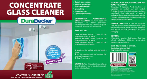 Concentrated Glass Cleaner - Commercial-Grade & Eco-friendly