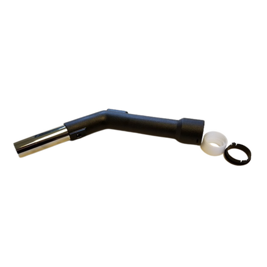 Fit-All 1-1/4'' Black Plastic Hose Handle w/Metal Tube