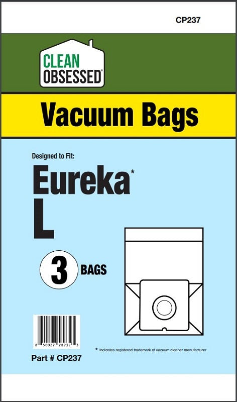 Clean Obsessed - Eureka Type L & Johnnyvac Prima Micro Paper Bags - 3/PK