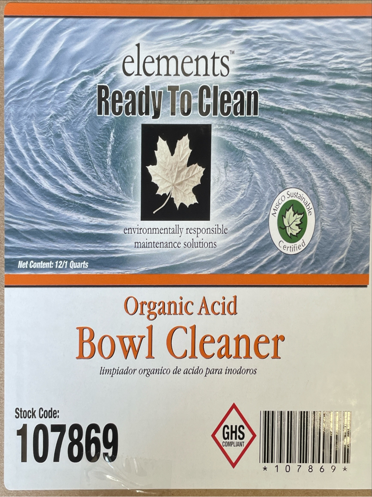 Organic Acid Bowl Cleaner - 12/CS