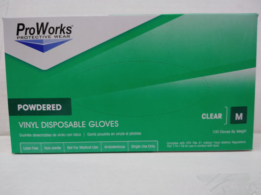 ProWorks Powder Free Vinyl Gloves - MD