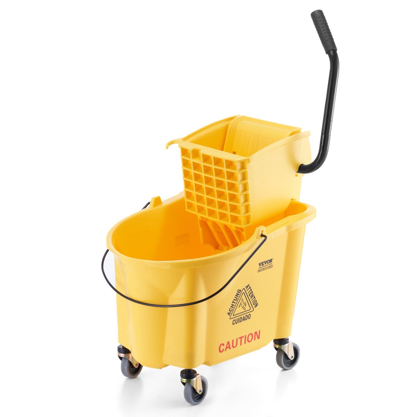 Mop Bucket & Wringer 26 Qt. Commercial Mop Bucket with Side Press Wringer