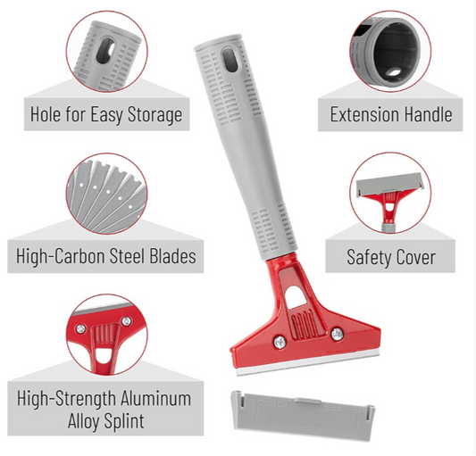 4″ Scraper Tool with 10 Extra Scraper Blades