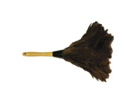 Ostrich Feather Duster, Gray, 14", Wood Handle