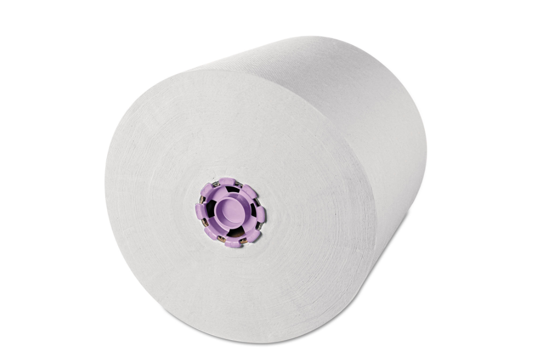 SCOTT ESSENTIAL HIGH CAP HARD ROLL TOWELS, WHITE CORE, 950' ROLL,5700'/CS 6RL/CS.