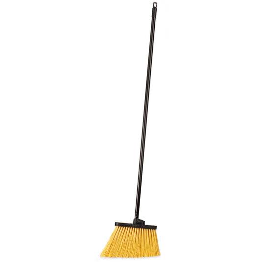 WAREHOUSE ANGLED UPRIGHT BROOM WITH METAL HANDLE