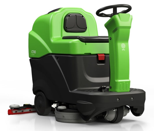 CT80 is IPC Eagle’s smallest rider floor scrubber